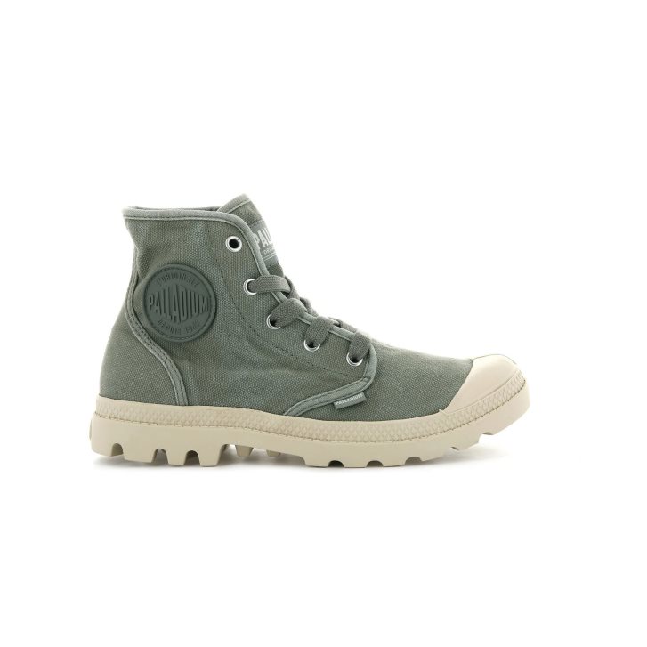 Bottes Palladium Pampa Hi Femme Vert Olive | FR BNS478M